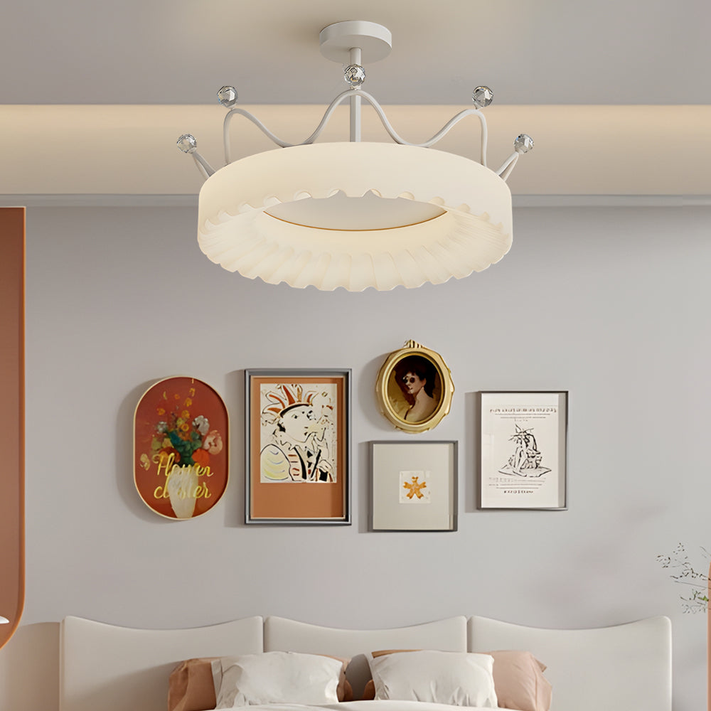 Creative Crowns Three Step Dimming Led Luxury Modern Ceiling Lights Fixture
