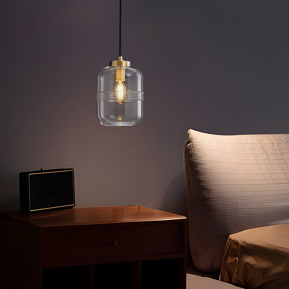 Semi Threaded Glass Modern Pendant Lights Li002703