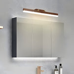 Walnut Led Wood Bathroom Vanity Light 31 Inch