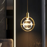 Round Semicircle Crystal Ball Ins Led Creative Modern Hanging Lights Fixture
