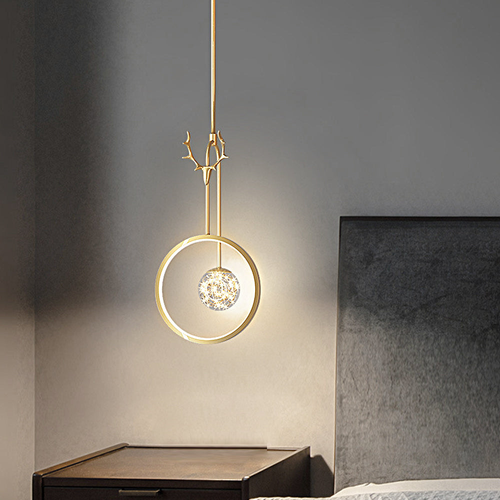 Antlers Decor Rings 3 Step Dimming Dimmable Led Modern Pendant Lights Li002771