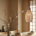 Vintage Rattan Woven Chandelier