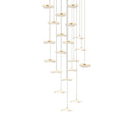 Lotus Leaves Led Staircase Chandelier Ha093921