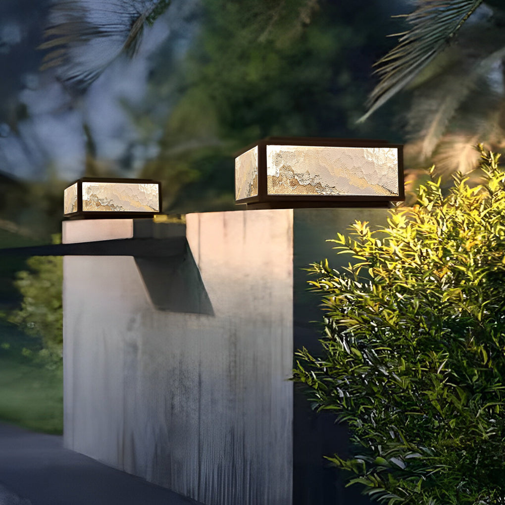 Modern Outdoor Solar Fence Post Light Ha080597