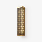 Luma Column LED Wall Sconce in Brushed Gold and Clear Glass