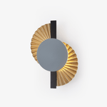 Gilded Fan Wall Sconce in Gold and Black for Modern Interiors