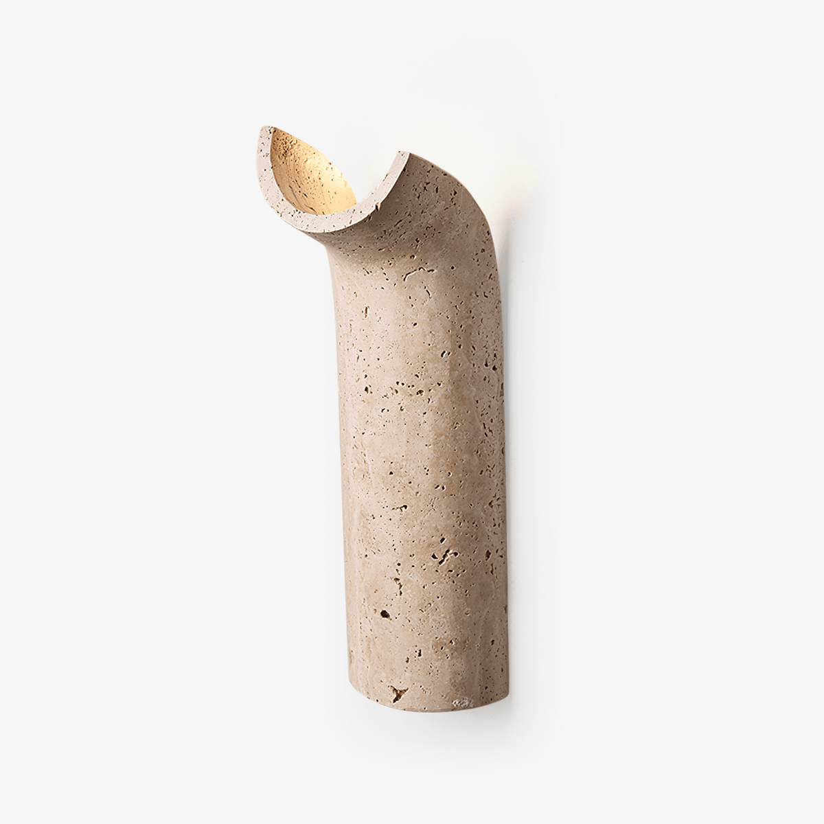Cove Rise Travertine Wall Sconce – Modern Organic Wall Light