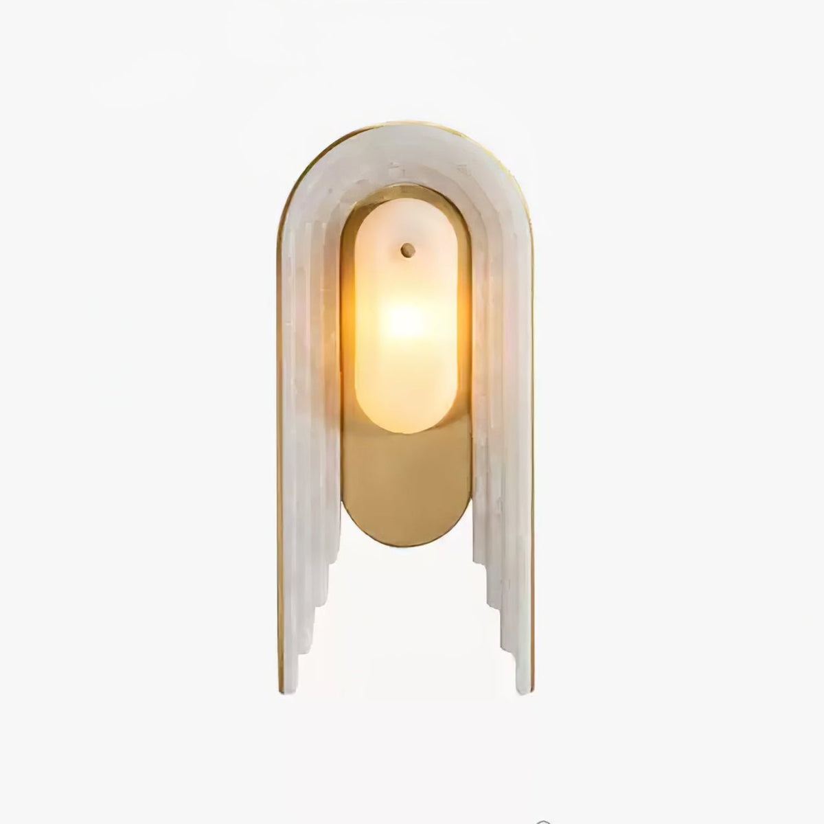 Cascada Alabaster Wall Sconce in Brushed Brass with LED