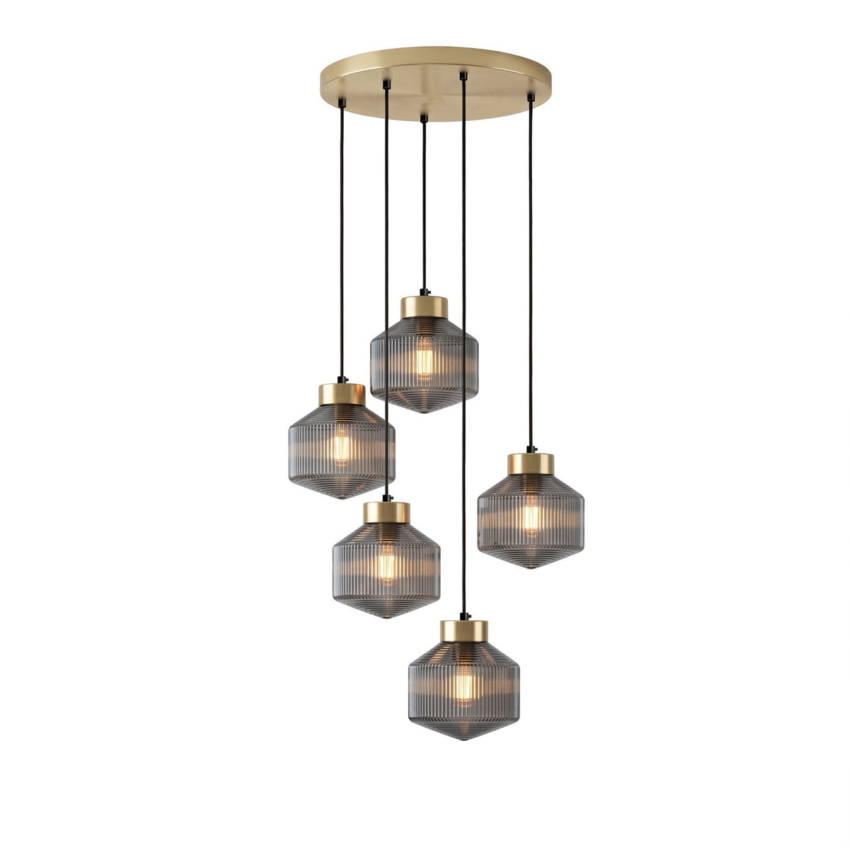 Art Glass Spinning Top Pendant Light in Gold for Dining & Living Spaces