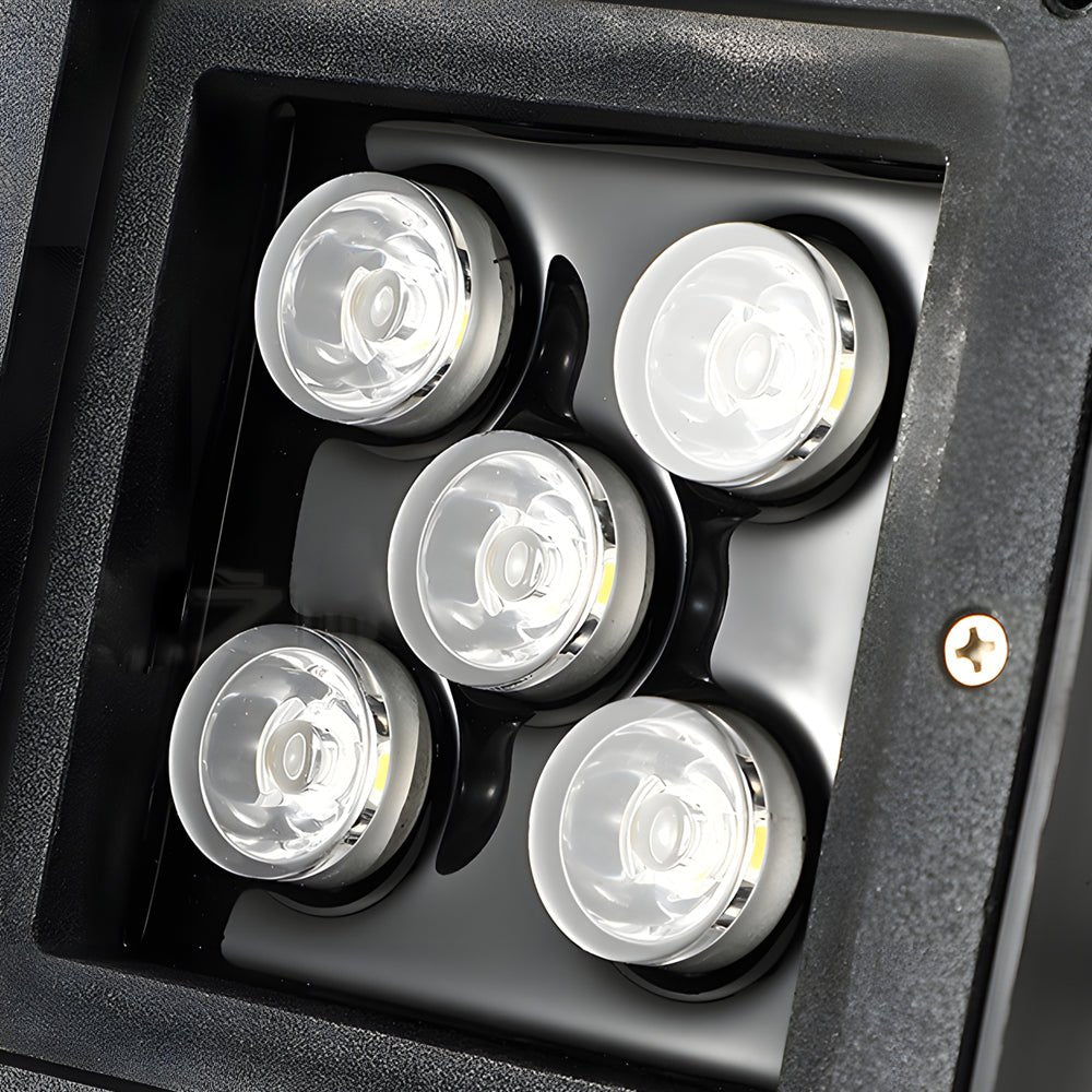 Modern Square LED In-Ground Well Lights for Pathways and Steps