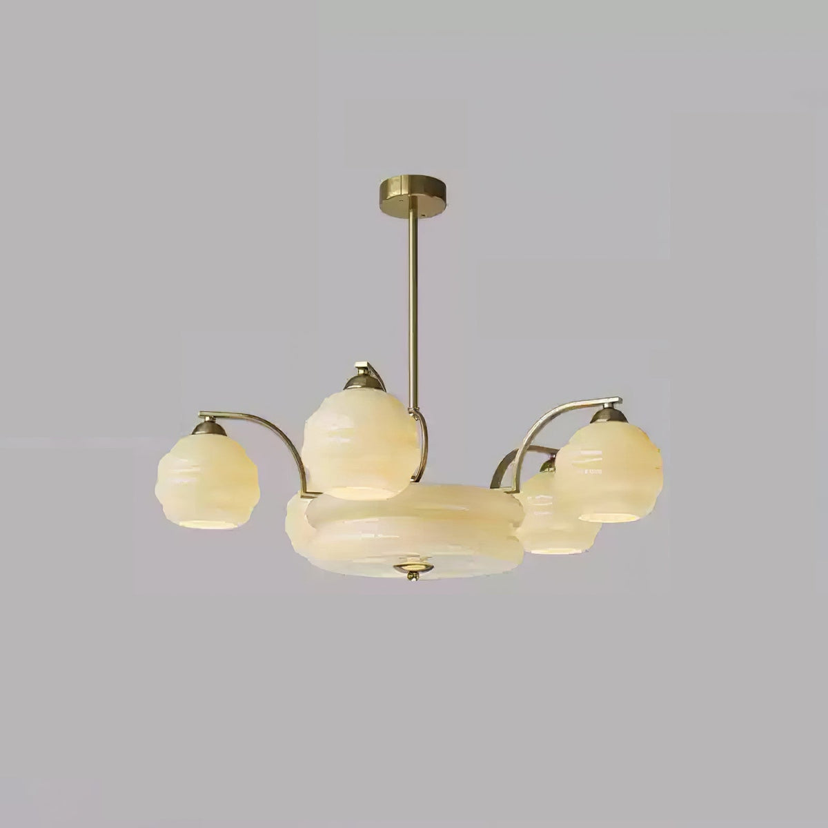 Opaline Art Deco Chandelier 3
