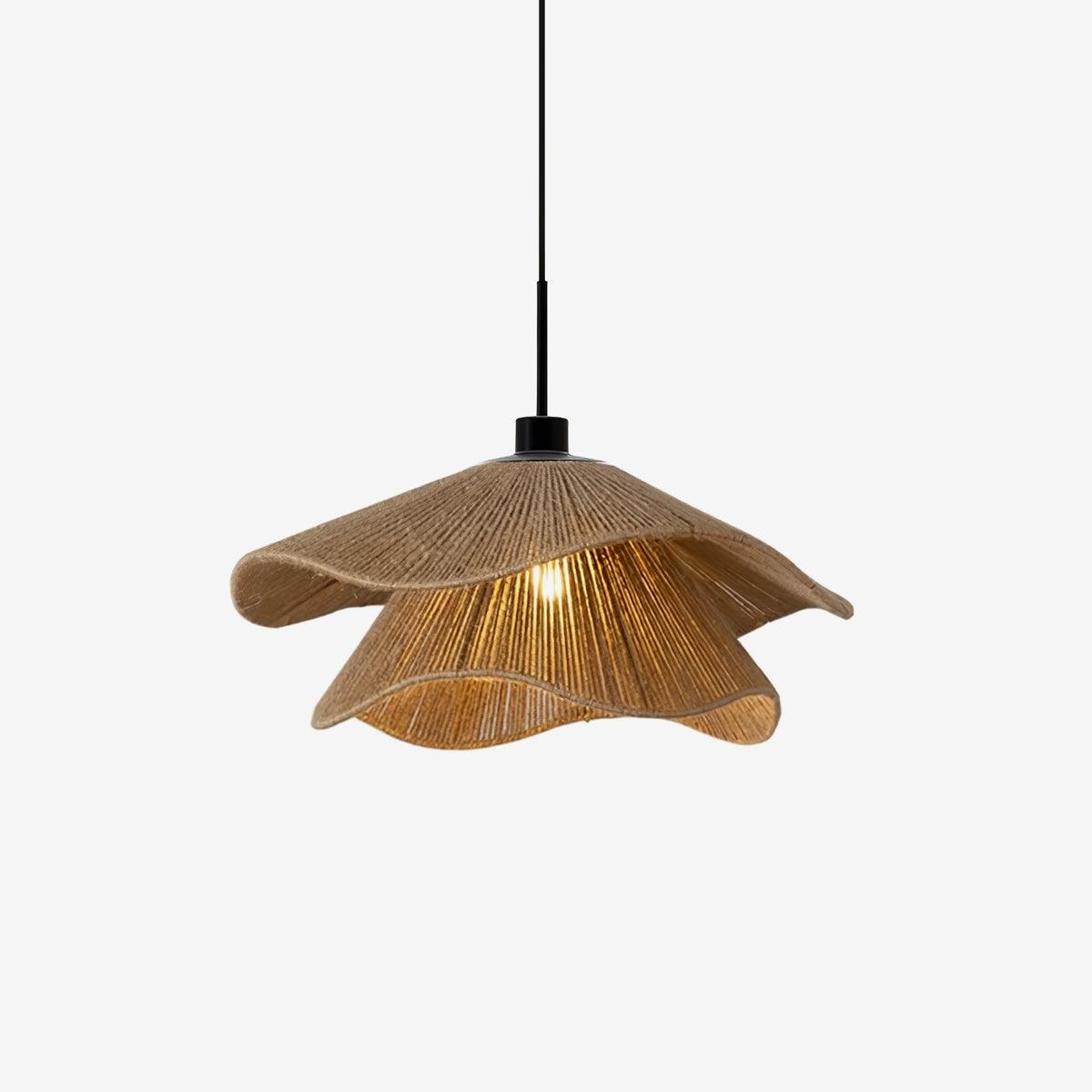Vintage Straw Hat Petal Chandelier