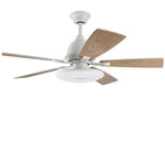 52 Inch Creative Nordic Retro Ceiling Fan Lamp With Light Source Remote Control