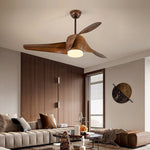 52 Inches Creative Intelligent Timing Three Color Dimming Ceiling Fan Light