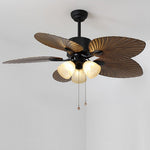 52Inches Retro Variable Frequency Remote Control Smart Timing Noiseless Ceiling Fan Light 1