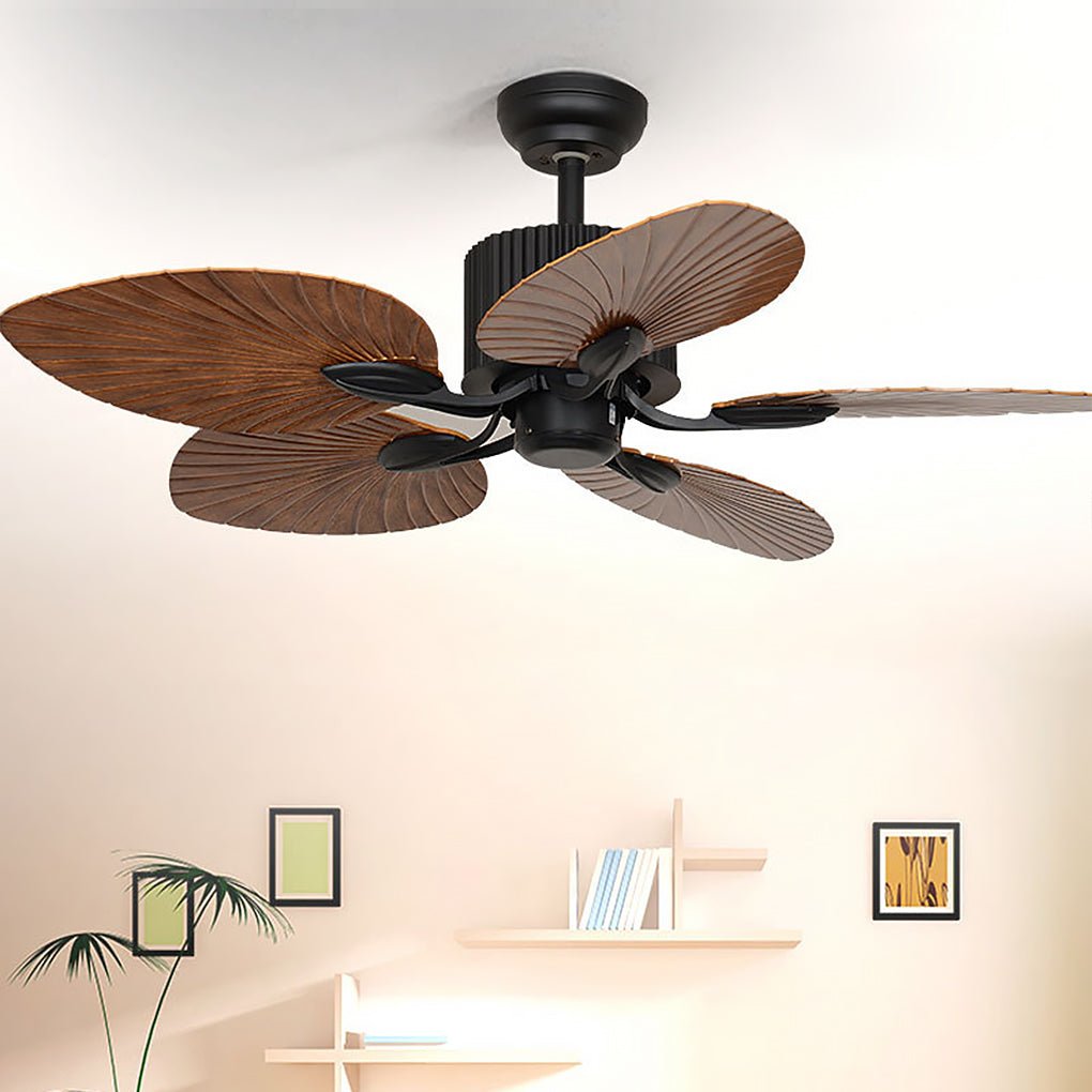52Inches Retro Variable Frequency Remote Control Smart Timing Noiseless Ceiling Fan Light 1