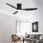 52 Inches Variable Frequency Three Color Dimming Led Ceiling Fan Light With Remote Control