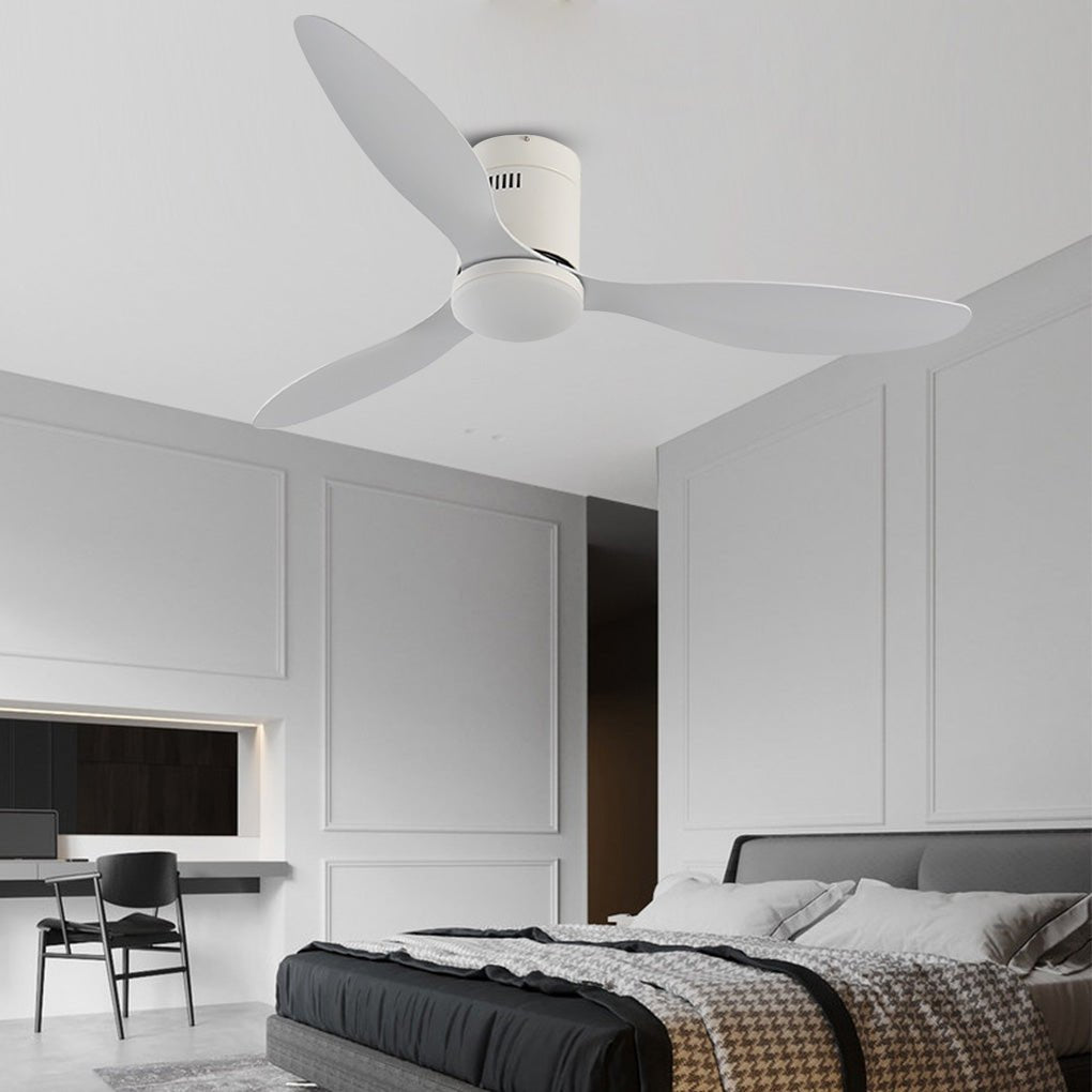 52 Variable Frequency With Remote Control Three Color Dimming Led Ceiling Fan Lamp