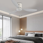 52 Variable Frequency With Remote Control Three Color Dimming Led Ceiling Fan Lamp