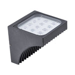 Geometric Outdoor Wall Sconce with Directional LED Light
