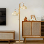 Rattan Bend Floor Lamp