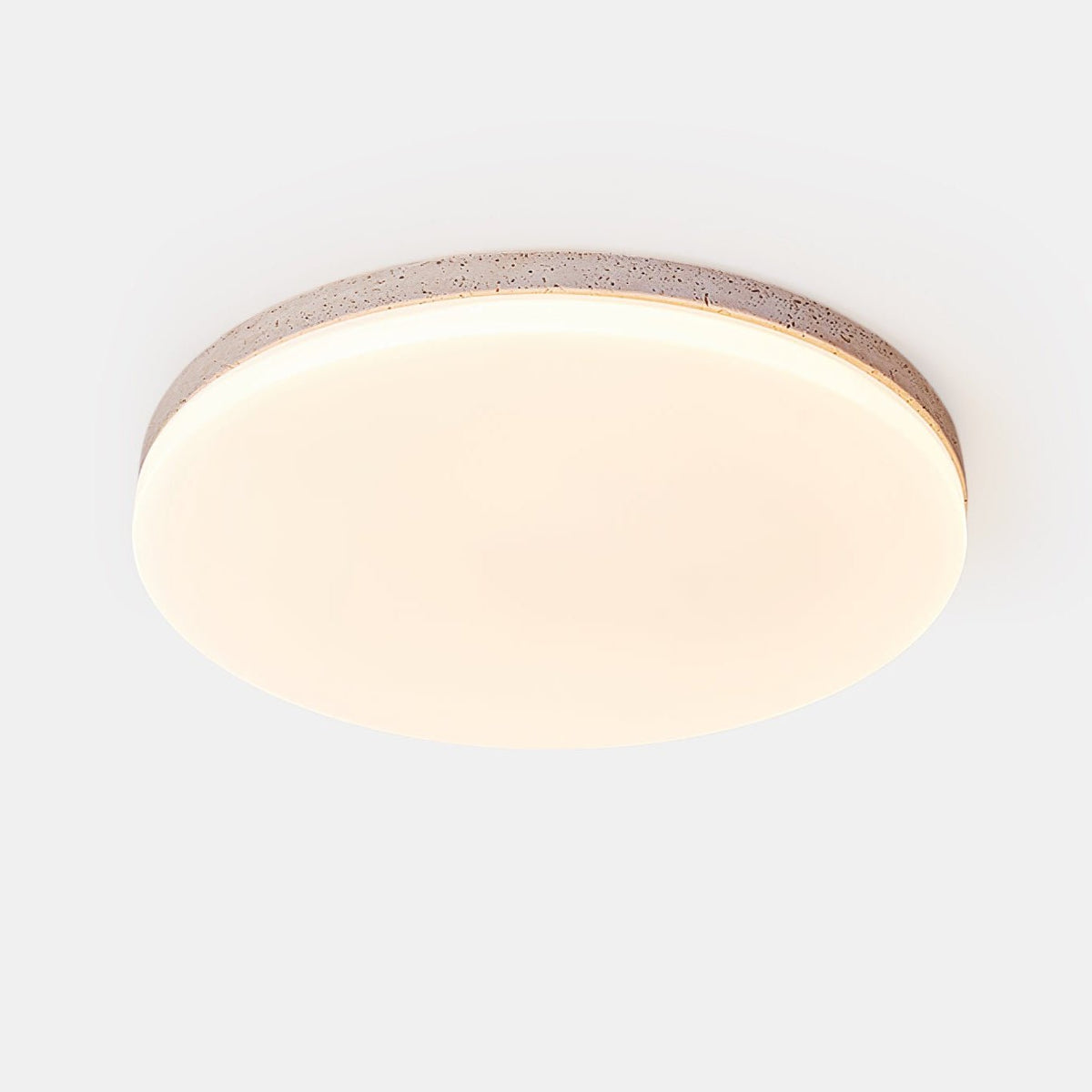 Noa Travertine Ceiling Light – Modern Natural Stone Flush Mount for Bedroom & Living Room