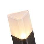 Solar-Powered Black Aluminum Bollard Light with Motion Sensor for Pathways