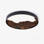 Strata Topographic Wood LED Ceiling Light, Modern Flush Mount