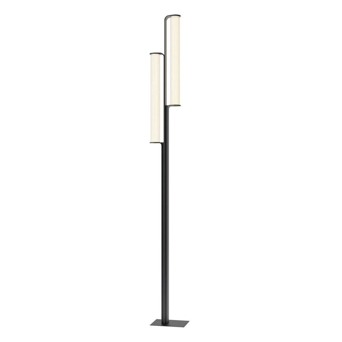 Lumo Arc Outdoor Post Light – Modern LED Garden Lamp in Matte Black