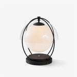 Orbital Globe Outdoor Table Lamp – Modern Sphere LED Patio Light