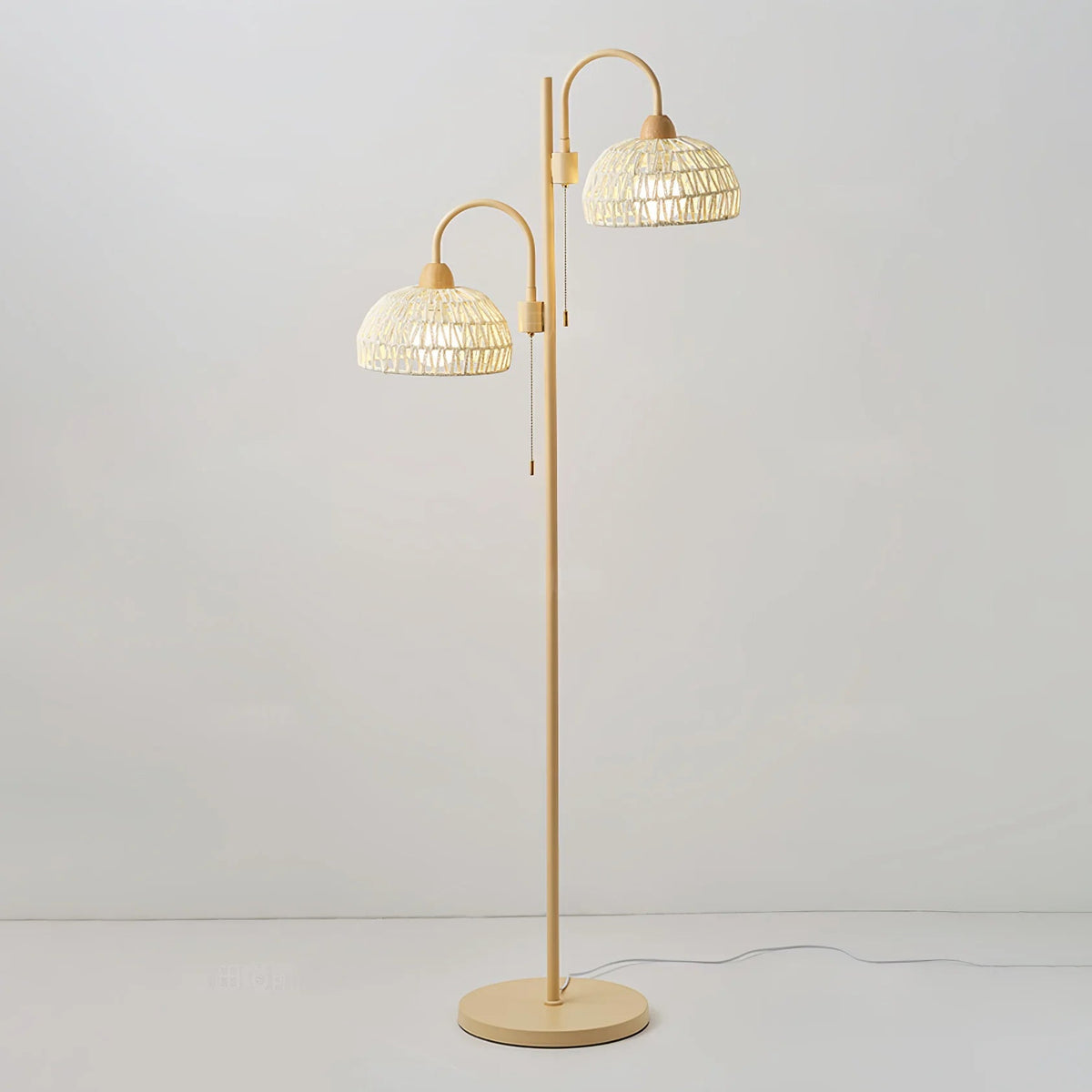 Rattan Bend Floor Lamp