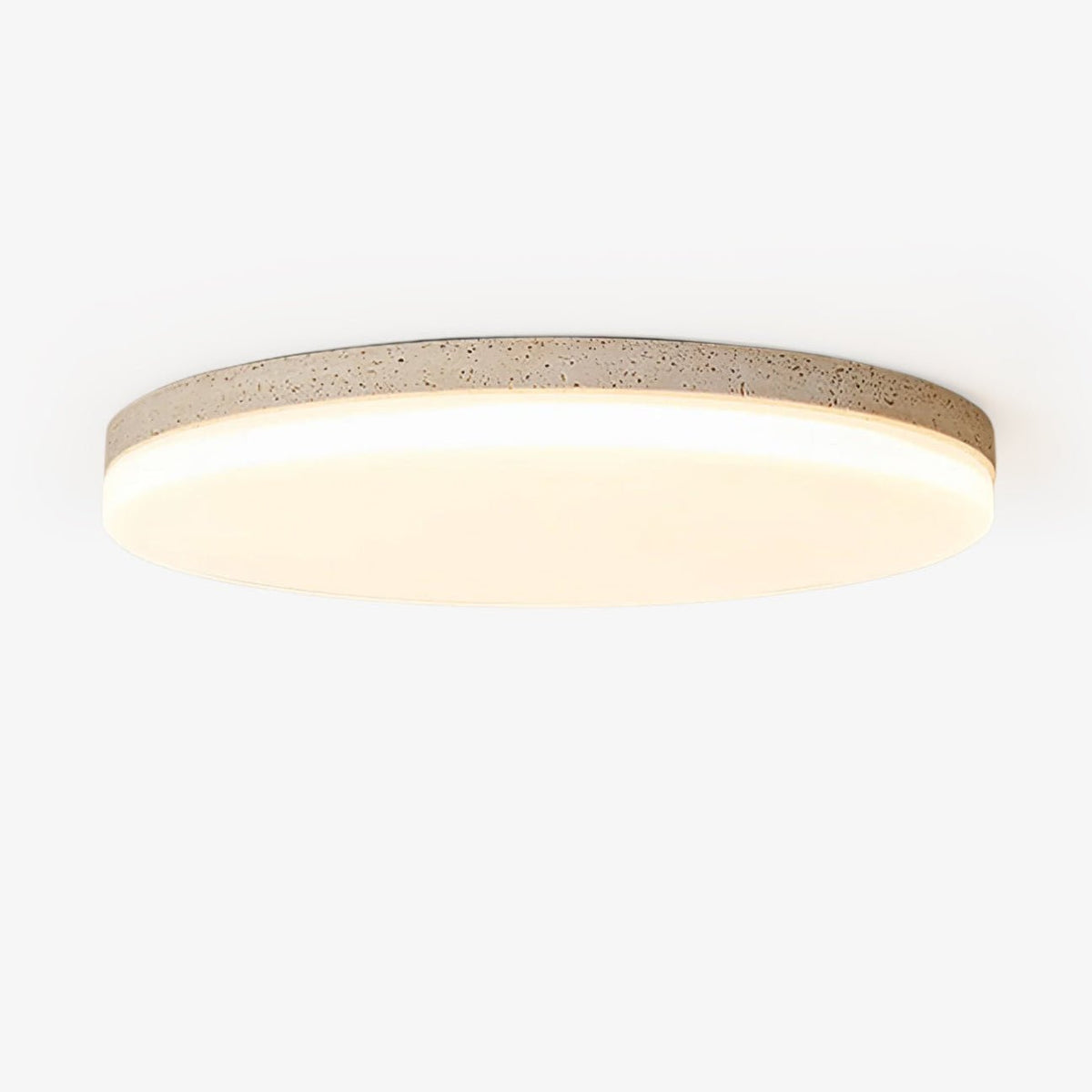 Noa Travertine Ceiling Light – Modern Natural Stone Flush Mount for Bedroom & Living Room