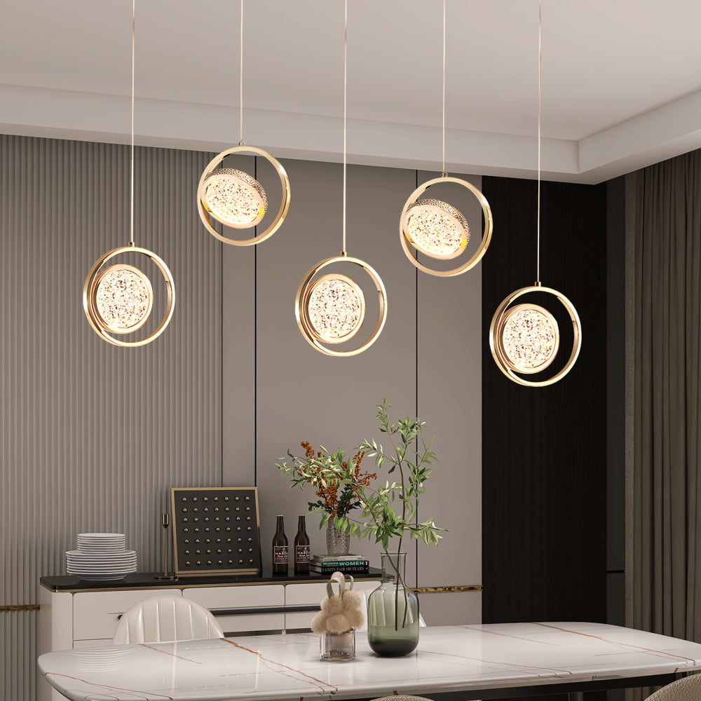 Round 270 Rotating Acrylic Luxury 3 Step Dimming Modern Pendant Lights