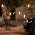 Reed LED Outdoor Lawn Lights in Black Stainless Steel