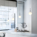 Simple Glass Iron Ufo Ball Led Decorative Postmodern Chandeliers Lamp