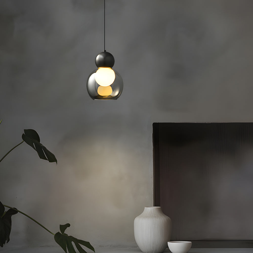 Glass Gourd Creative 3 Step Dimming Copper Luxury Modern Pendant Lights Li002741