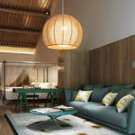 Rattan Rope Woven Lantern Led Pendant Light Li002203