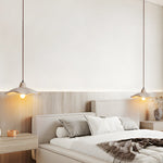 Japanese 1 Light Cement Wavy Pendant