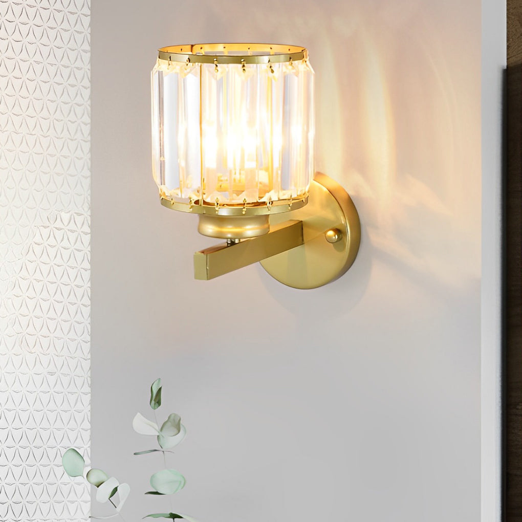 Round Crystal Glass Postmodern Wall Lamp Li002139