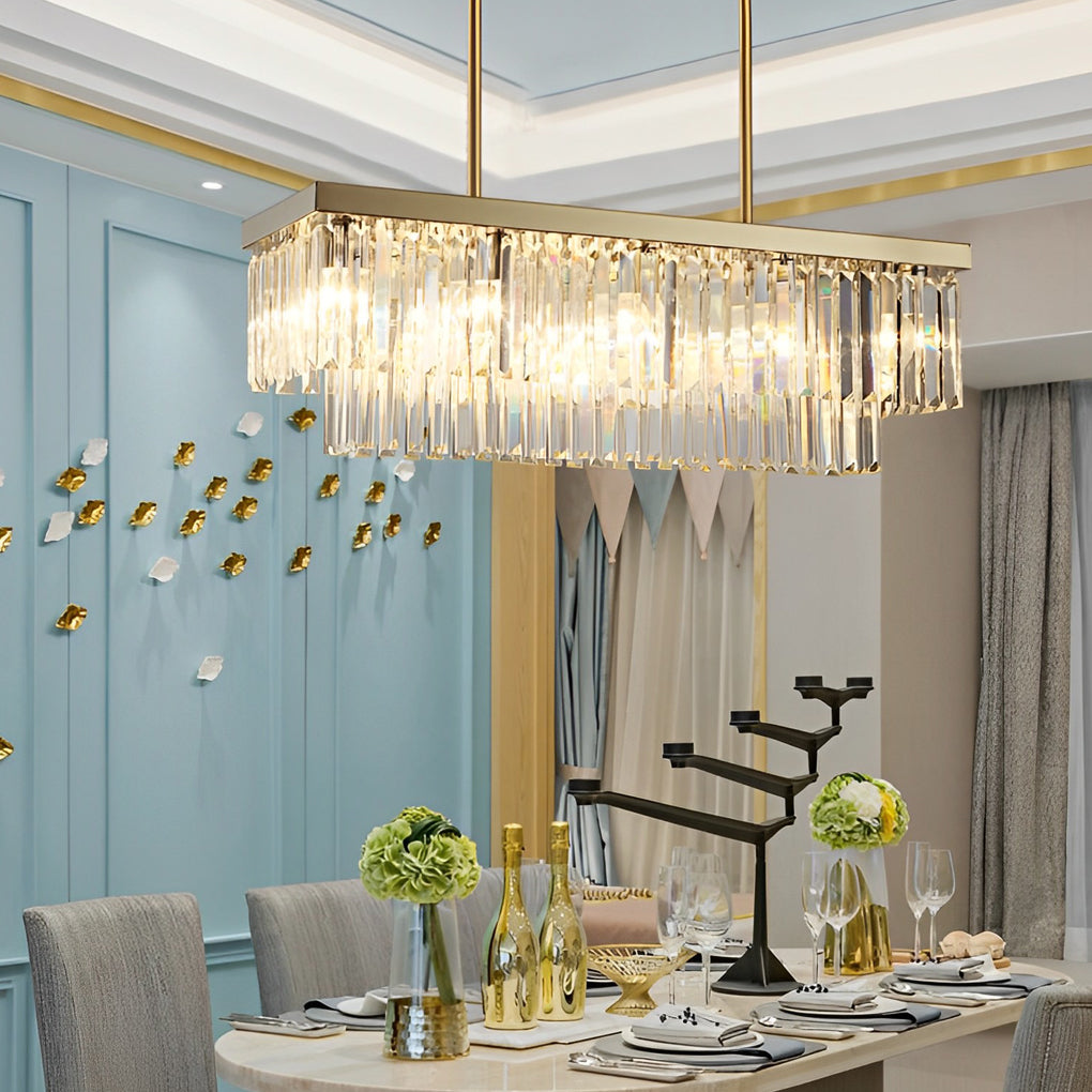 Rectangular Crystal Chandelier Ha087444