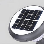 9 Inch High Black Round Led Solar Post Pier Light