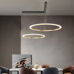 2 3 Circles Rings Three Step Dimming Minimalist Modern Ceiling Light Fixture