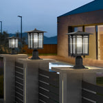 Glass Shade Outdoor Post Lights Ha081932