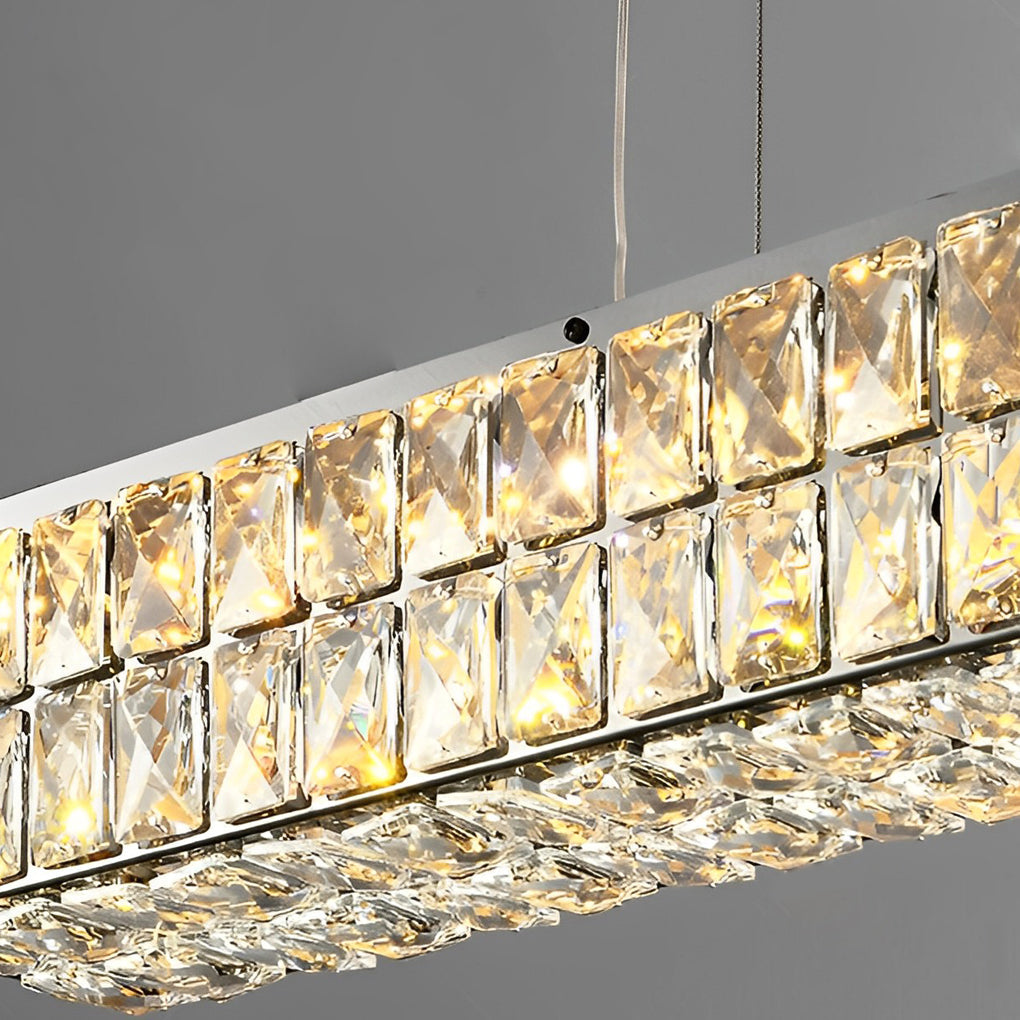 Long Rectangular Crystal Chandelier Ha097847