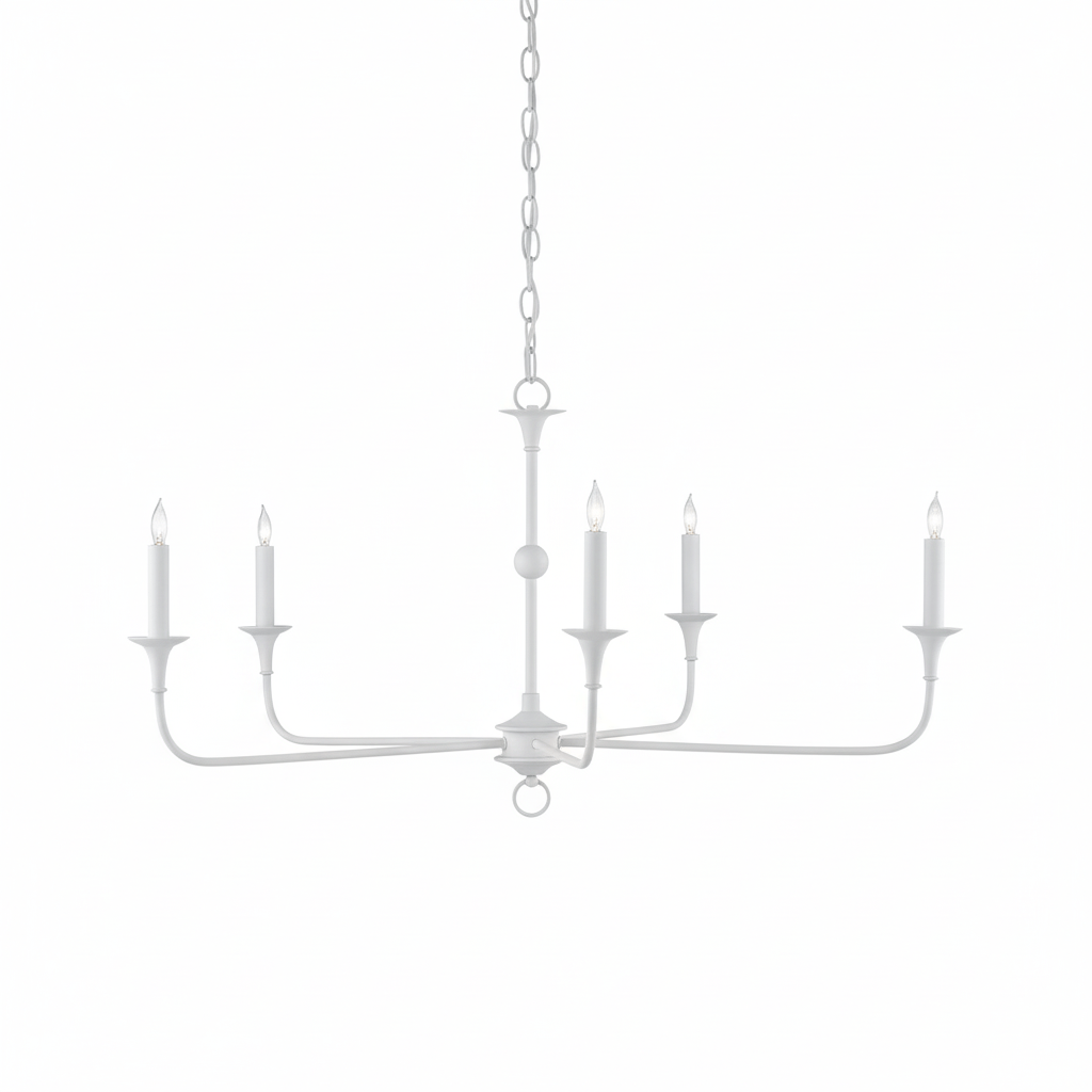 Elara Candle Chandelier – Modern Brass Candelabra Chandelier for Dining Room