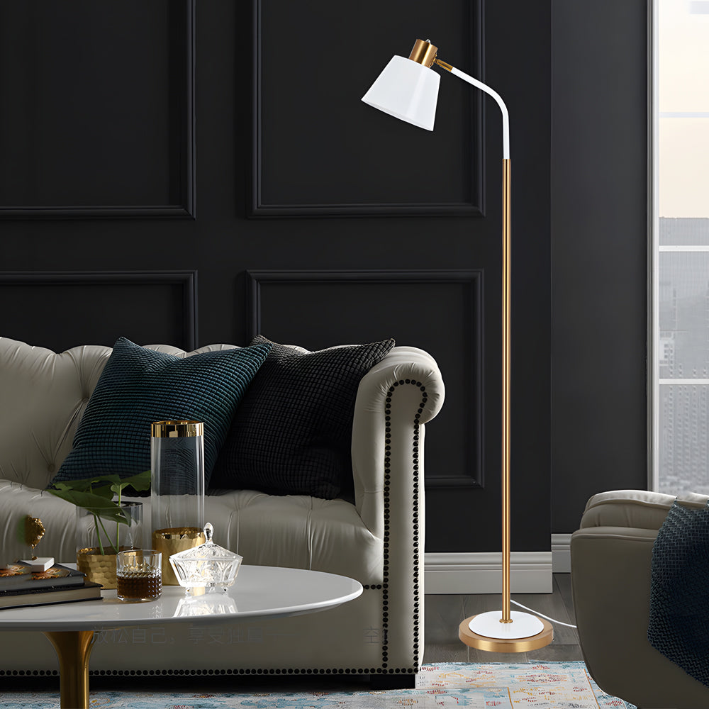 62 In Metal 1 Bulb Rotatable Reading Floor Lamp