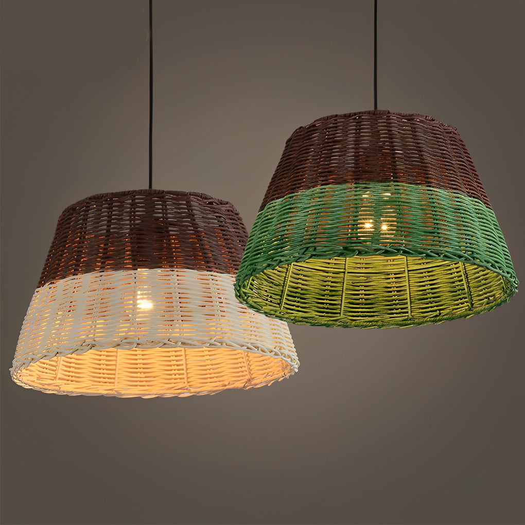 Retro Rattan Industrial Style Pendant Light Li002351