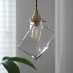 Square Glass Modern Pendant Light Ha076358