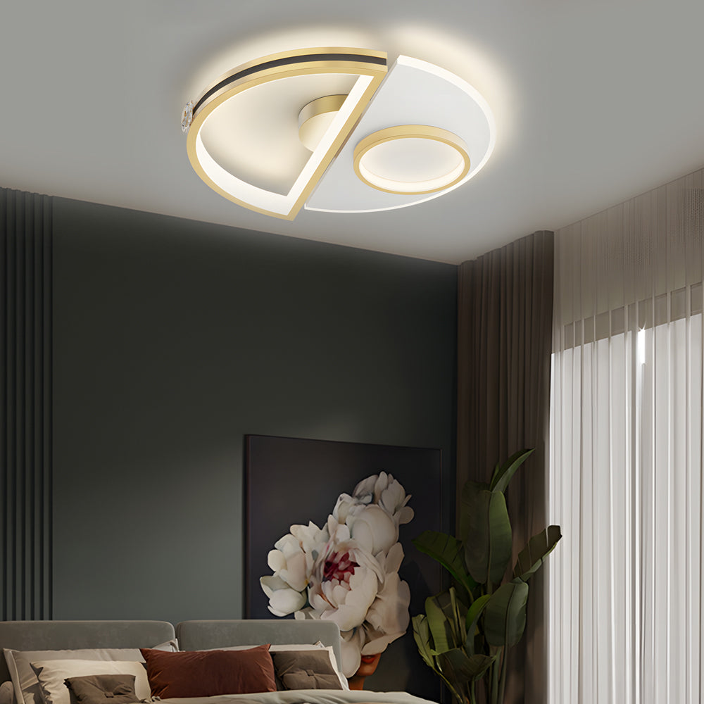 Semicircular Splicing Acrylic Three Step Dimming Modern Led Ceiling Lights