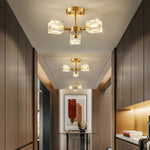3 4 5 6 Light 180 Adjustable Crystal Shades Ceiling Light Fixture